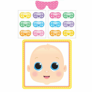 Gra na Baby Shower - Stick the Dummy (12 sztuk)