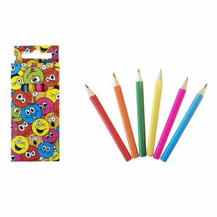 Zestaw kredek Smiley (6 sztuk) - Ekspozytor 24 sztuki