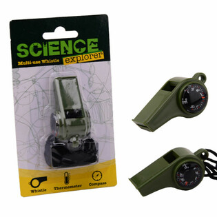 GWIZDEK SURVIVALOWY SCIENCE EXPLORER Z KOMPASEM I TERMOMETREM (24 szt.)