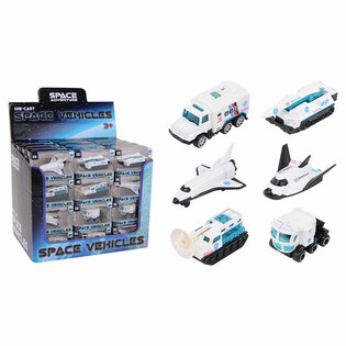DIE CAST - SPACE ADVENTURE - POJAZDY KOSMICZNE, skala 1:64 - W DISPLAYU (48 szt.)