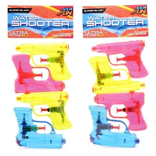 Zestaw Pistolet&oacute;w na Wodę Aqua Fun - 4 Sztuki, 11 cm