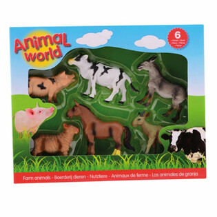 ANIMAL WORLD - ZESTAW Z 6 FIGURKAMI ZWIERZĄT HODOWLANYCH (1 szt.)