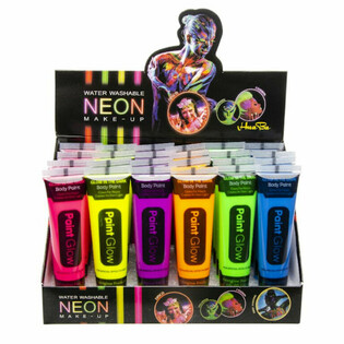 Farba do Twarzy NEON Glow in the Dark - Aktywna w UV (Display 24 szt)