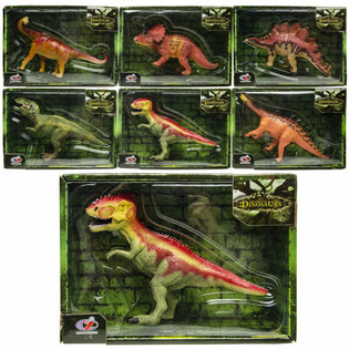 Figurki Dinozaur&oacute;w - Luksusowe Pudełko Prezentowe - Mix Wzor&oacute;w (Zestaw 6 szt.)