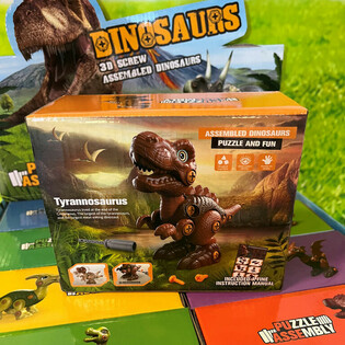 Zestaw do Składania Dinozaura 3D w Pudełku - Ekspozytor (8 szt.)