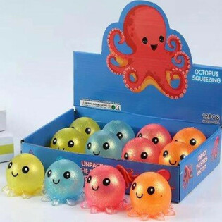 Gniotek Ośmiornica Squeeze Octopus Display (12 sztuk)