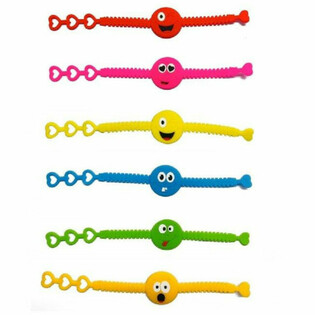 Wesołe Silikonowe Bransoletki Smiley (12 sztuk)