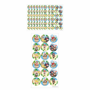 FUN STICKERS - NAKLEJKI PIRACI - 18 NAKLEJEK NA ARKUSZU (10 szt.)