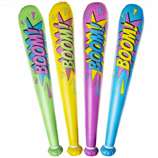 Duża Dmuchana Pałka 'Boom!' - 85cm - Mix Kolor&oacute;w (12 szt.)