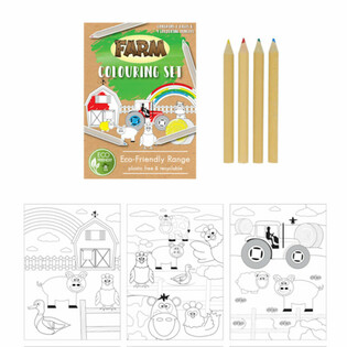 ECO FRIENDLY - Zestaw do Rysowania Farma (25 szt.)