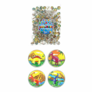 Mix Piłeczki Kauczukowe Dinozaury &Oslash;3.3cm (100 sztuk)