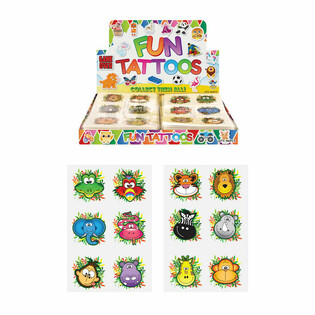 TATUAŻE FUN TATTOOS - MODEL: ZWIERZĘTA Z DŻUNGLI W DISPLAYU (96 szt.)