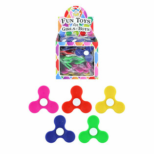 PLASTIKOWE SPINNERY W DISPLAYU - MIX KOLOR&Oacute;W (100 szt.)