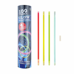 Bransoletki Fluorescencyjne Glow - Tuba 100 Sztuk