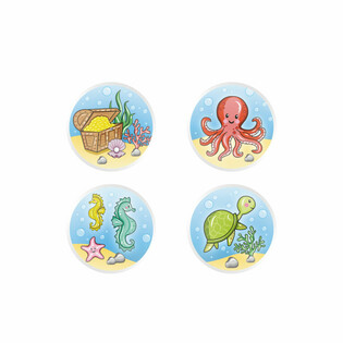 MIX SEA LIFE / ZWIERZĘTA MORSKIE - PIŁECZKI KAUCZUKOWE &Oslash;3.3 cm (100 szt.)