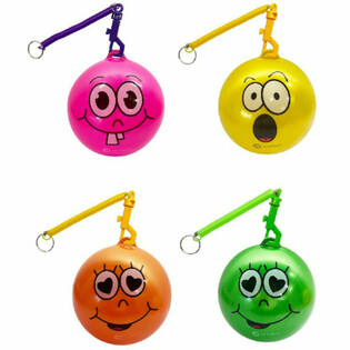 PIŁKA SMILEY ZE SZNURKIEM / PIŁKA BUNGEE &Oslash;23 cm (10 szt.)