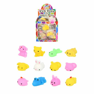 Gniotki Squishy Zwierzątka do Loterii - W Wyświetlaczu (96 szt.)
