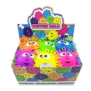 PI%%KA PUFFER Z OCZAMI - 13CM - W WY%%WIETLACZU (12 szt.)