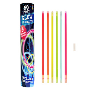 Bransoletki Fluorescencyjne Glow - 50 Sztuk w Tubie (Display 12 szt.)