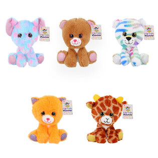 Maskotki pluszowe siedzące - 15 cm - R&oacute;żne wzory (10 szt.)