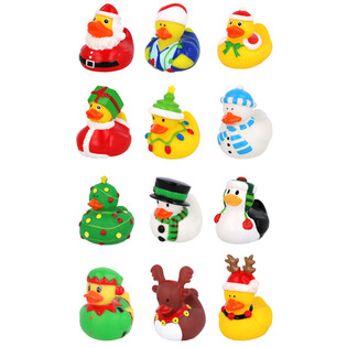 Mix Świąteczne Kaczuszki do Kąpieli 6cm (12 sztuk) - Prezenty Festiwalowe