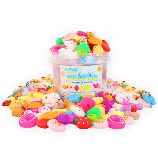 Mix Figurek Squishy w Wiaderku (100 sztuk)