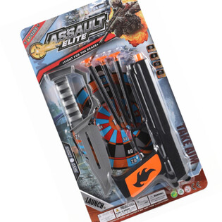 ASSAULT ELITE - Zestaw Pistolet ze Strzałkami na Przyssawki i Nożem (6 szt.)
