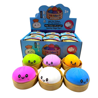 RAGE - Pierożki Squishy Bun DUŻE (8.5 x 8.5 x 4.8 cm) - Viralowa Zabawka Fidget 2026 (12 szt.)