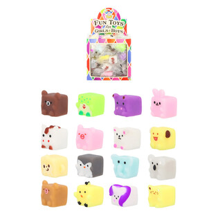 Gniotek Squishy do Losowania - Cube Animals - W Wyświetlaczu (96 szt.)