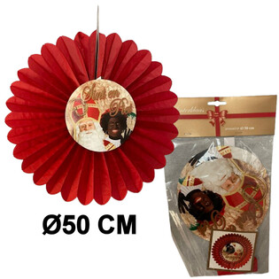 ROZET DEKORACYJNY SINTERKLAAS &Oslash;50 CM - ROZKŁADANY (6 szt.)