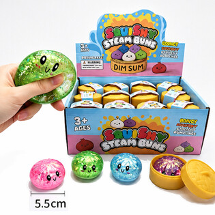 RAGE - Squishy Gniotek GLITTER Dumplings MAŁY (Wym. 5.5 x 5.5 x 3 cm) - Viralowy Fidget Toy 2026 (24 szt.)