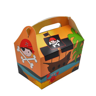KARTONIK NA ZESTAW DLA DZIECI: PIRAT - Wym. 18.5x12x19 CM - FOODBOX - KIDSBOX (24 szt.)