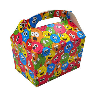 PUDEŁKO NA MENU MODEL: SMILEY - Wym. 18.5x12x19 CM - FOODBOX - KIDSBOX (24 szt.)