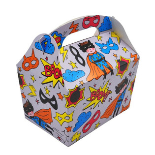 PUDEŁKO NA MENU MODEL: SUPERBOHATER - Wym. 18.5x12x19 CM - FOODBOX - KIDSBOX (24 szt.)