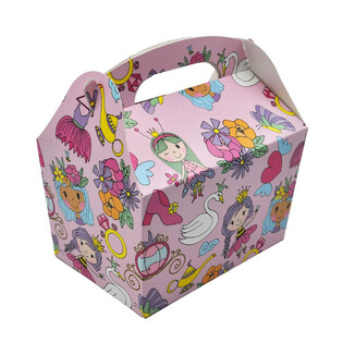 PUDEŁKO NA MENU WZ&Oacute;R: KSIĘŻNICZKA - Wym. 18.5x12x19 CM - FOODBOX - KIDSBOX (24 szt.)