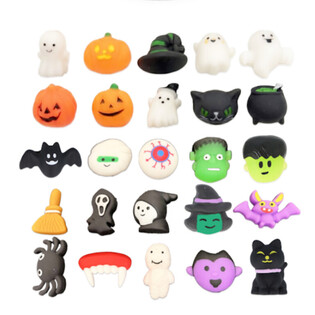 ZESTAW GNIOTK&Oacute;W SQUISHY HALLOWEEN W WIADERKU (25 szt.)