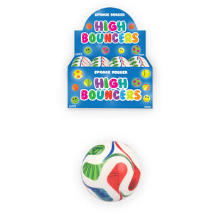PIŁKA KAUCZUKOWA PIŁKA NOŻNA HIGH BOUNCE - DISPLAY (24 szt.)