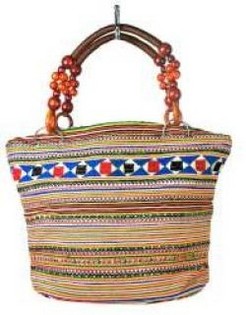 Torebka B-FAIR Beads z rączką z brązowych koralików (1 szt.)