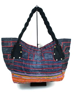 Mała Torba Brokatowa B-Fair, Czarny/Jeans (1 szt.)
