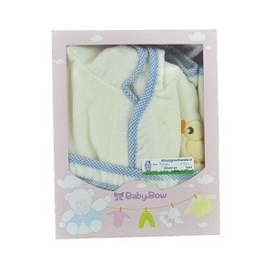 Szlafrok Dziecięcy BABY BOW Żółto-Niebieski