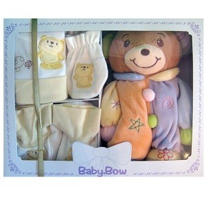 Zestaw Upominkowy Baby Bow - Miś (4-elementowy)